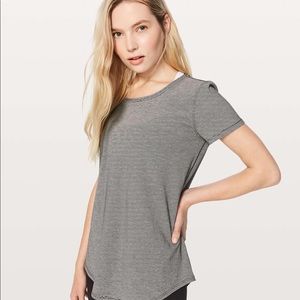 NWOT Lululemon Love Crew Wee Stripe Black White